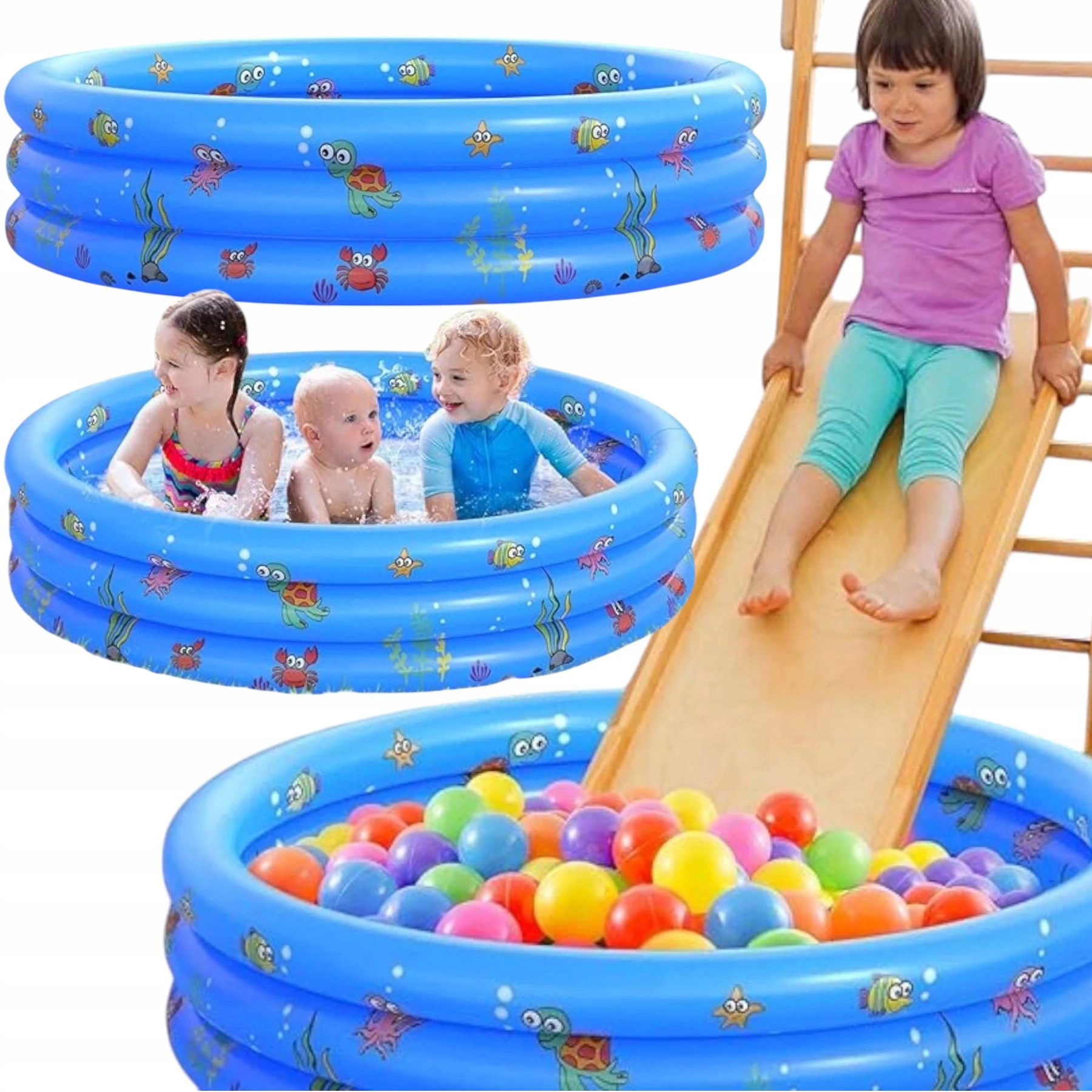 FELFÚJHATÓ GYERMEKMEDENCE KERTI MEDENCE KERTI KÁD STRAND XXL