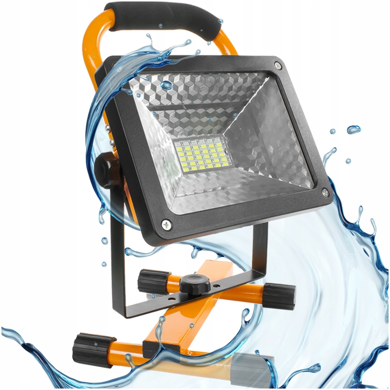 Lampa Led Akumulatorowa Bezprzewodowa Z Uchwytem Na Stojaku 50W 2700lm