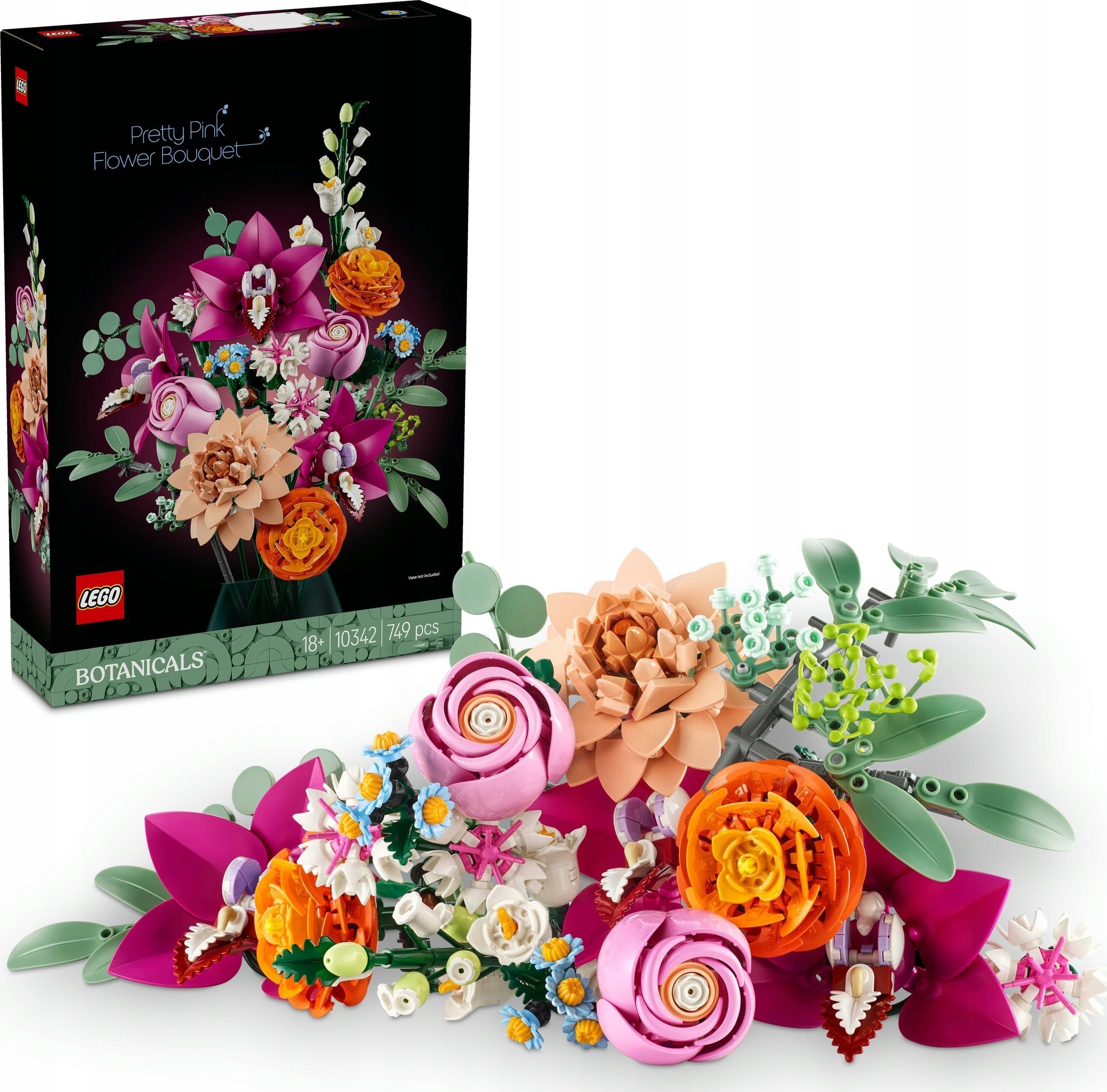 Lego Botanicals 10342 Krásná Kytice Růžových Květů dárek K Valentýnu