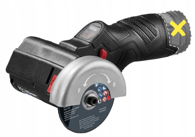 Szlifierka kątowa akumulatorowa Ø76mm 12V bezszczotkowa Ppwsa 12 Parkside