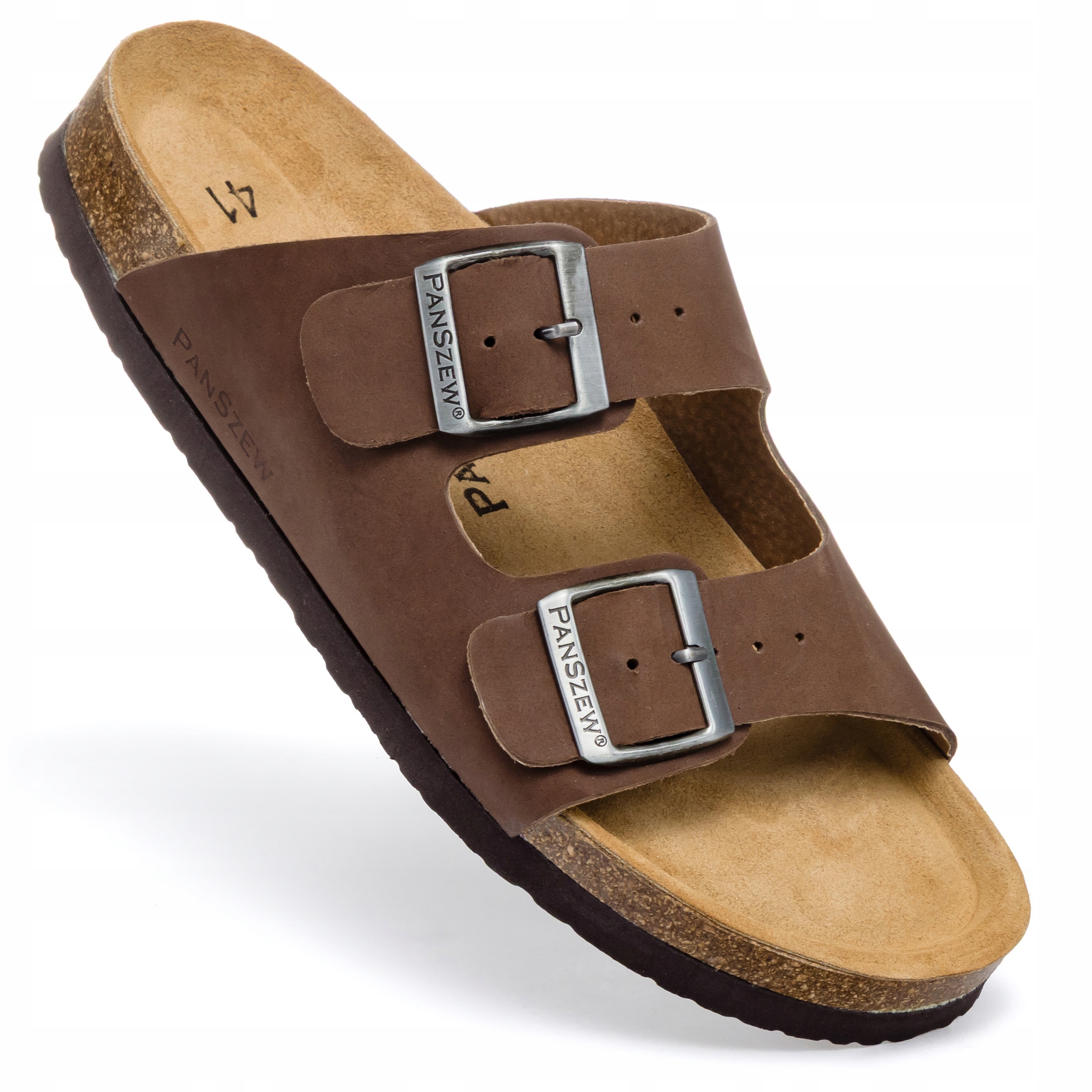 Nazouváky na korku Ortopedická obuv Polské Hnědá PanSzew