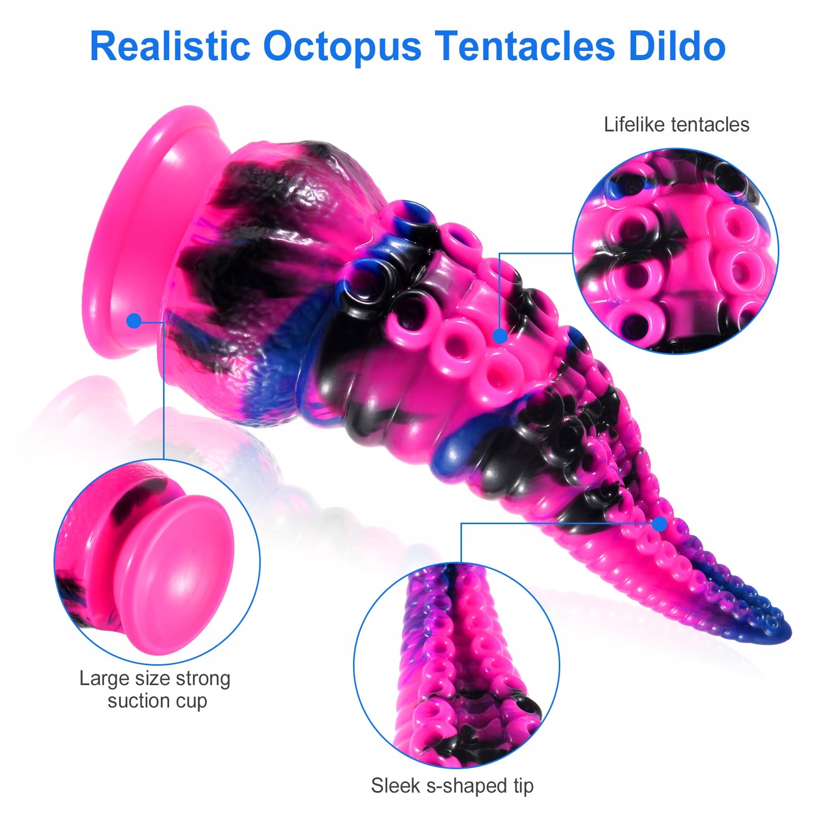SHKANLA Realistyczny Dildo 22cm Silikonowy Fantasy Smok Z Przyssawką — miniatura 3