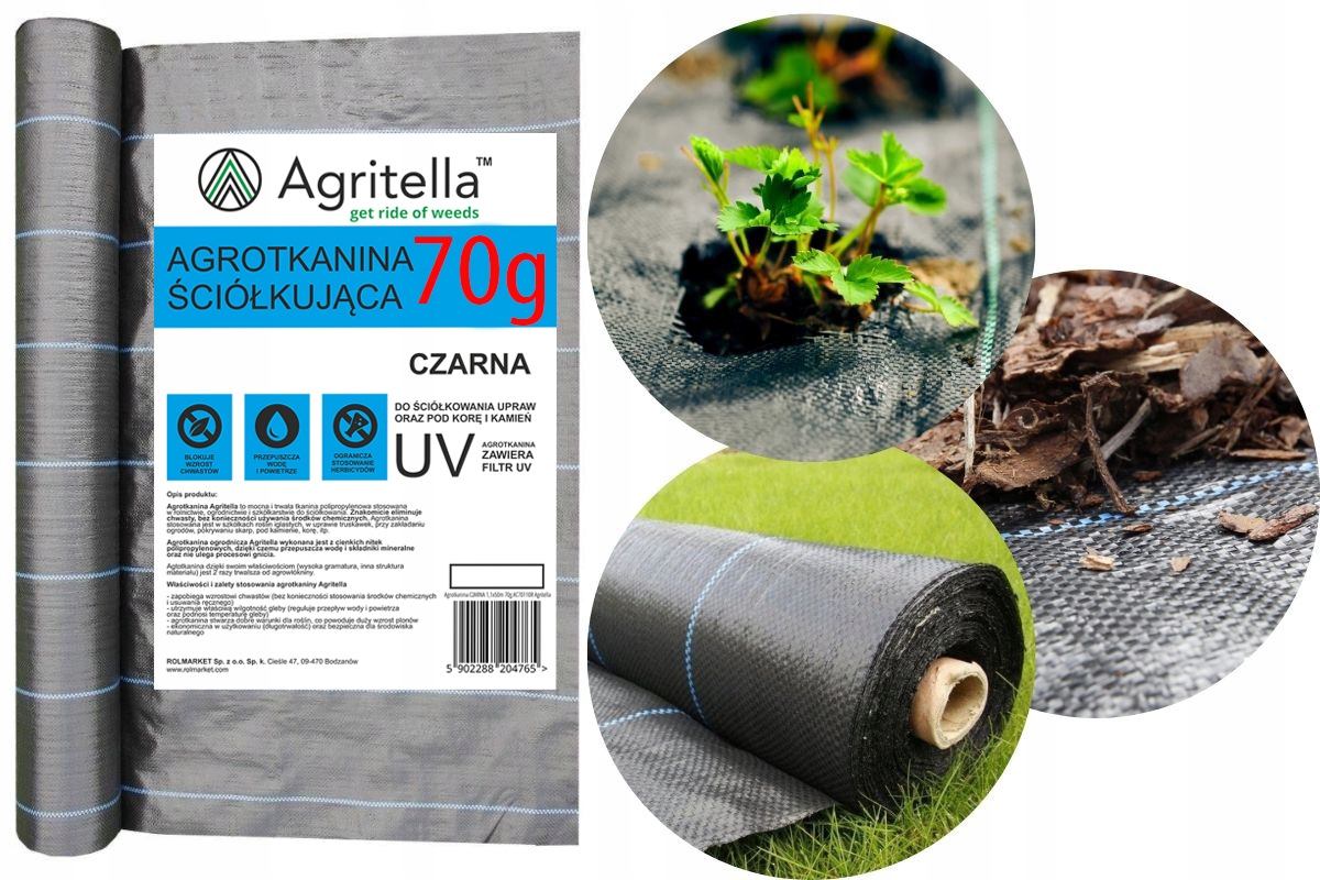 

Agrotkanina 70G 1,1X100 Agrowłóknina Na Chwasty Uv