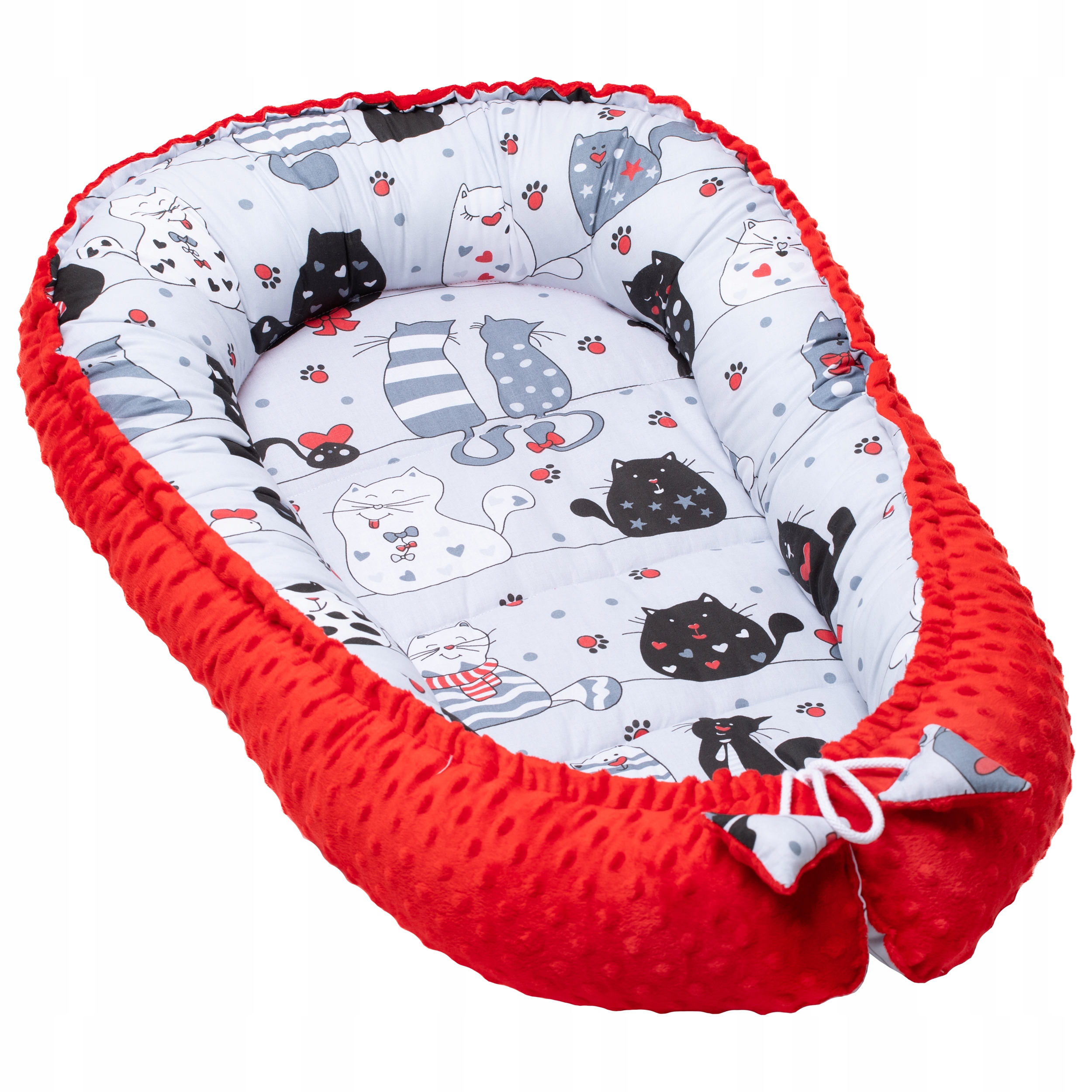 Kokon niemowlęcy zestaw 5w1 106+minky czerwony Bohater brak