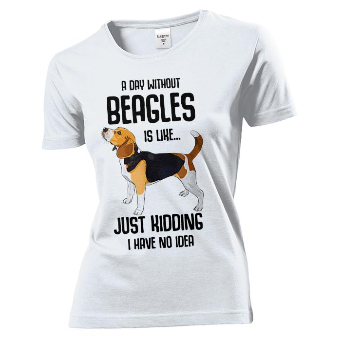 

Koszulka damska Dzień Bez Beagla Pies Beagle S