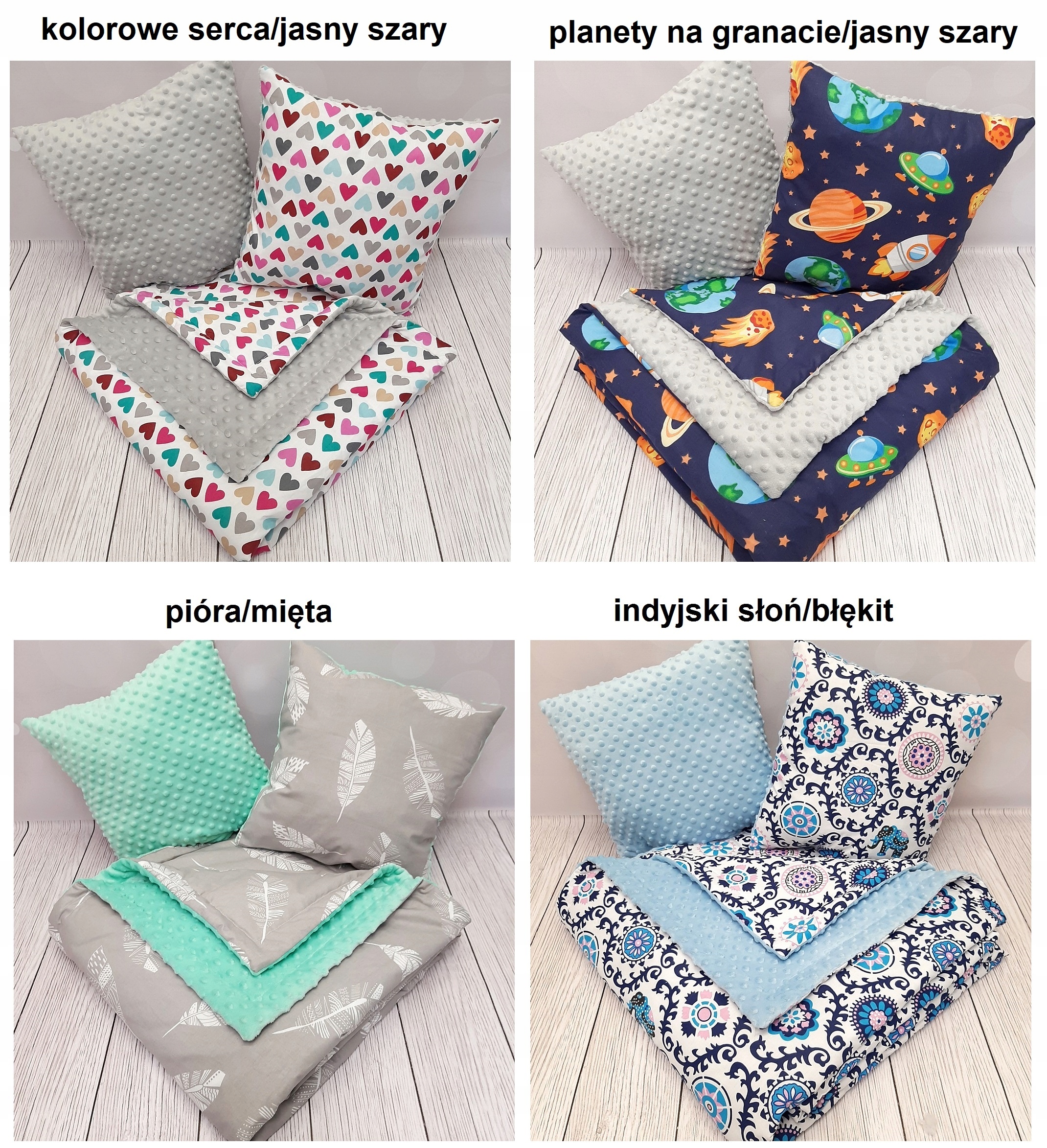 Narzuta 100 x 200 Kocyk Minky Poduszki Marka Cyminka