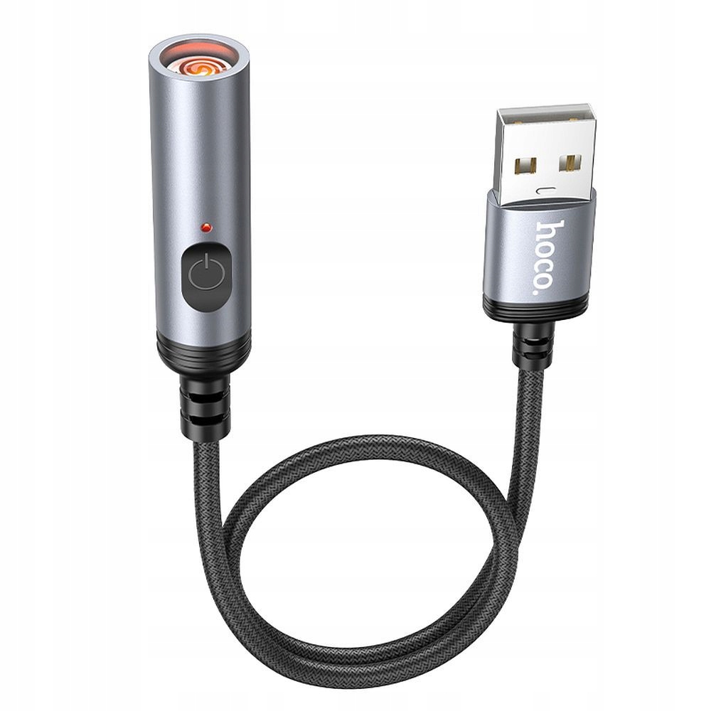 Adapter Usb A do zapalniczka samochodowa Hoco 0,3 m UA30 czarny