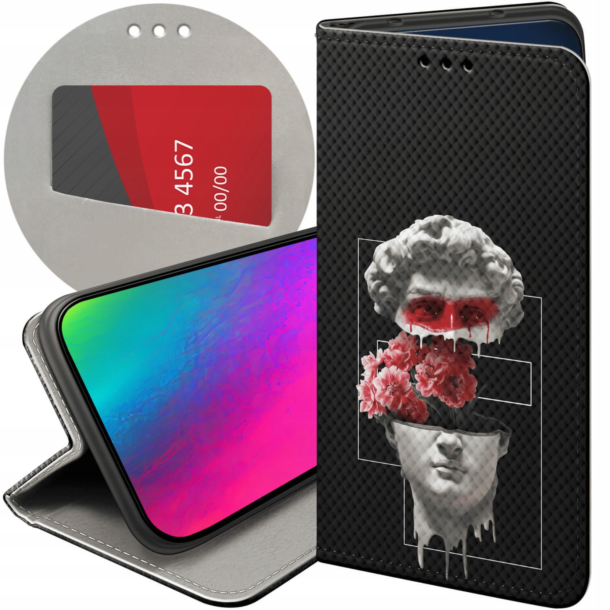 Etui Z Klapką Do Xiaomi Redmi 9 Klasyka Classic Rzeźba Futerał Case