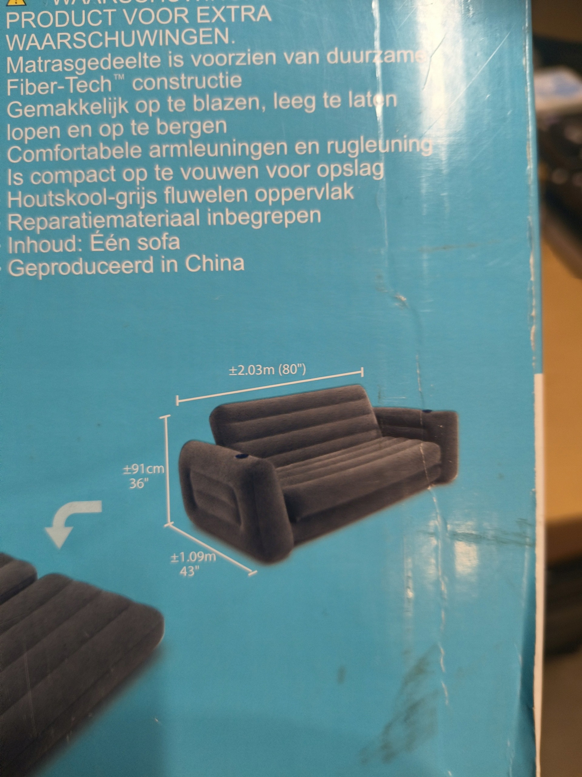 Intex dmuchana sofa rozkładana z funkcją spania 66552NP — zdjęcie 5