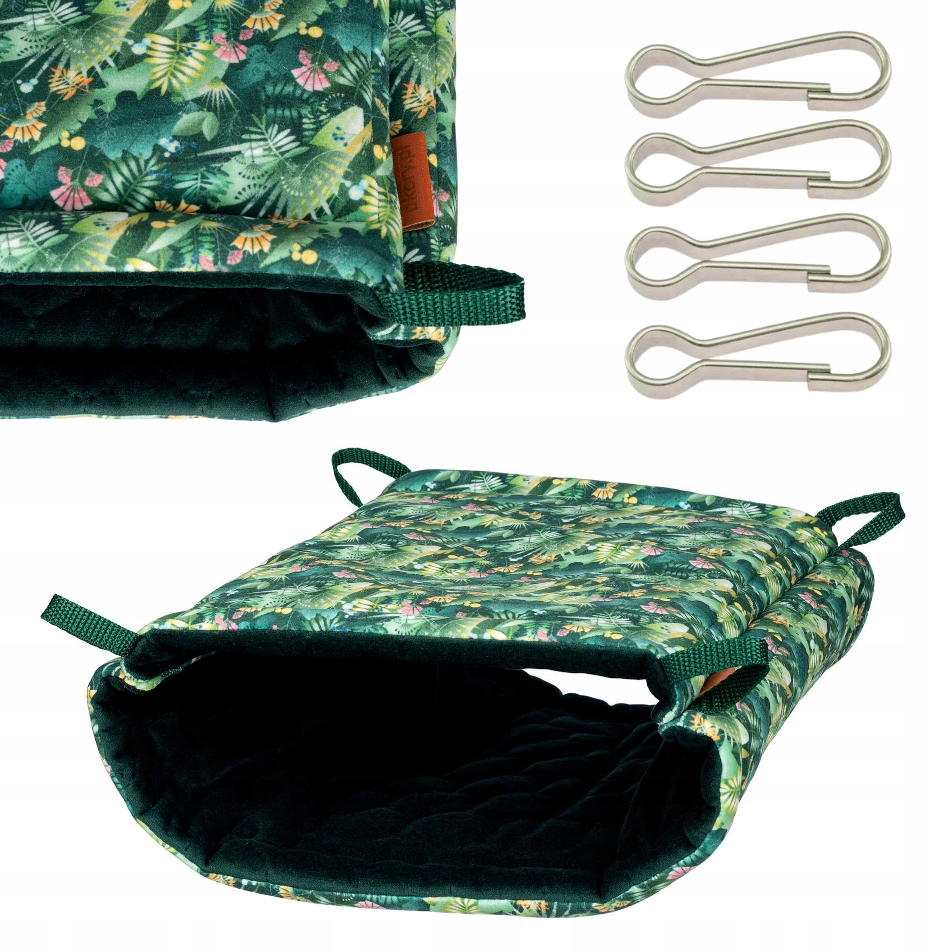 Levně Hamak Sklep Tunel Domek Gryzoň Morče Osmák Degu 36×30 cm Zelený