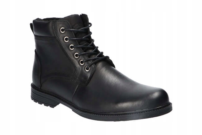 

American CY65 Trzewiki Buty Zimowe Skórzane Bk 42