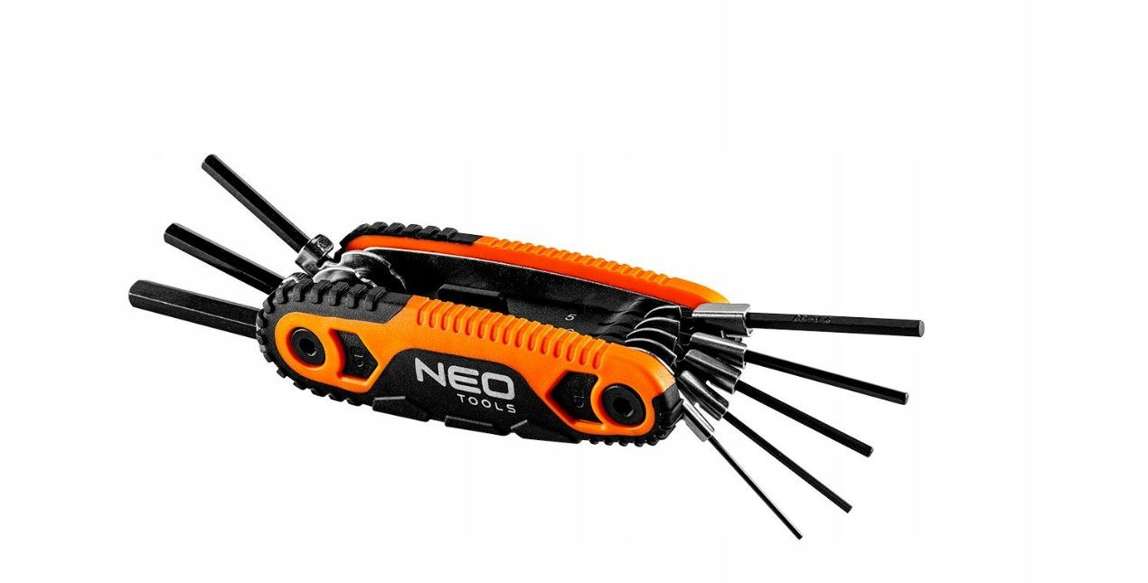 Neo 09-571 Klucze sześciokątne z uchwytem 1.5, 2, 2.5, 3, 4, 5, 6, 8 mm