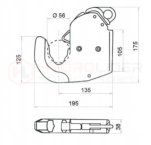 ZESTAW 2 HAKI CBM II KAT KULE 56X37 DO CIAGNIKA Part number 2 00 00 037