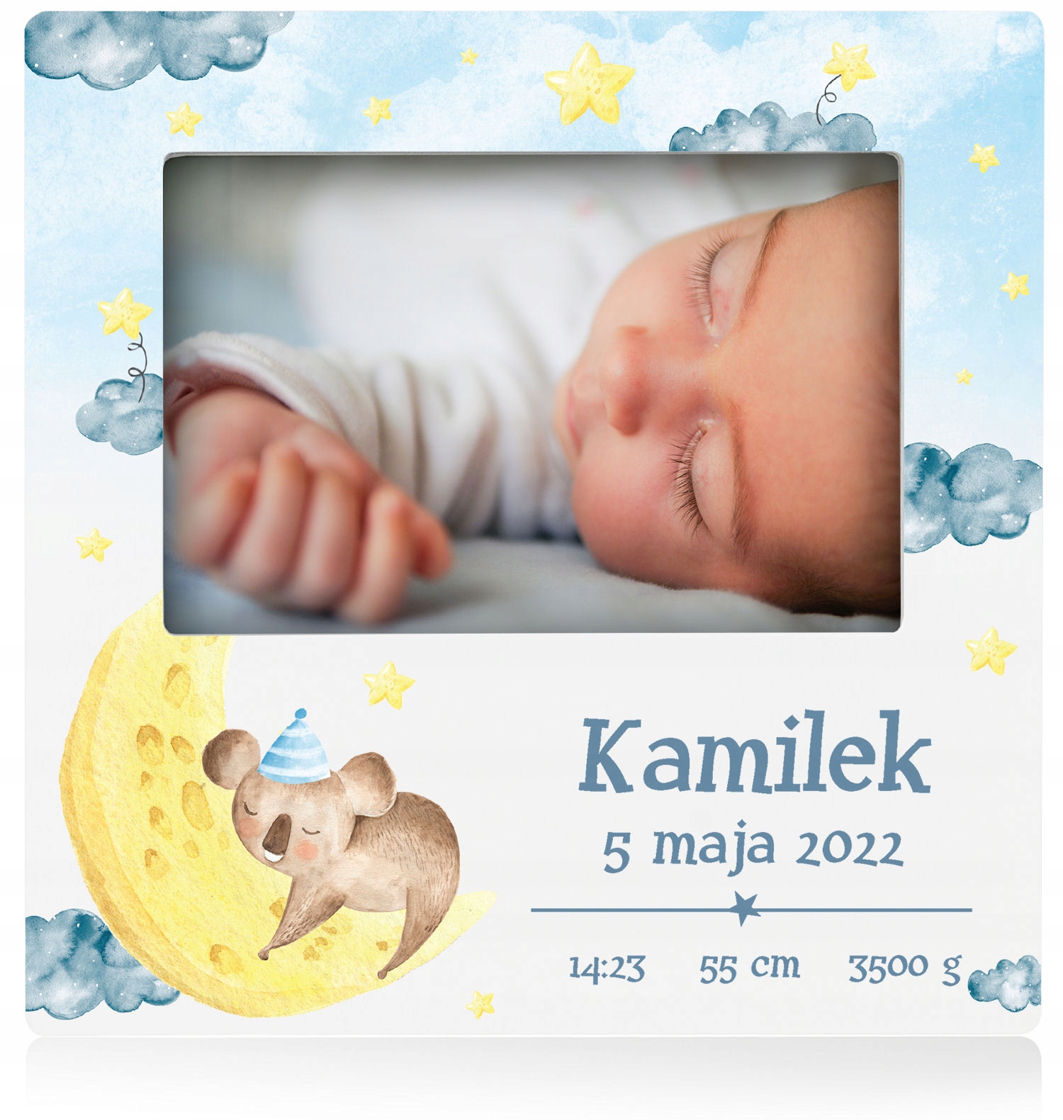 

Ramka Zdjęcie Metryczka Dziecka Roczek Chrzest