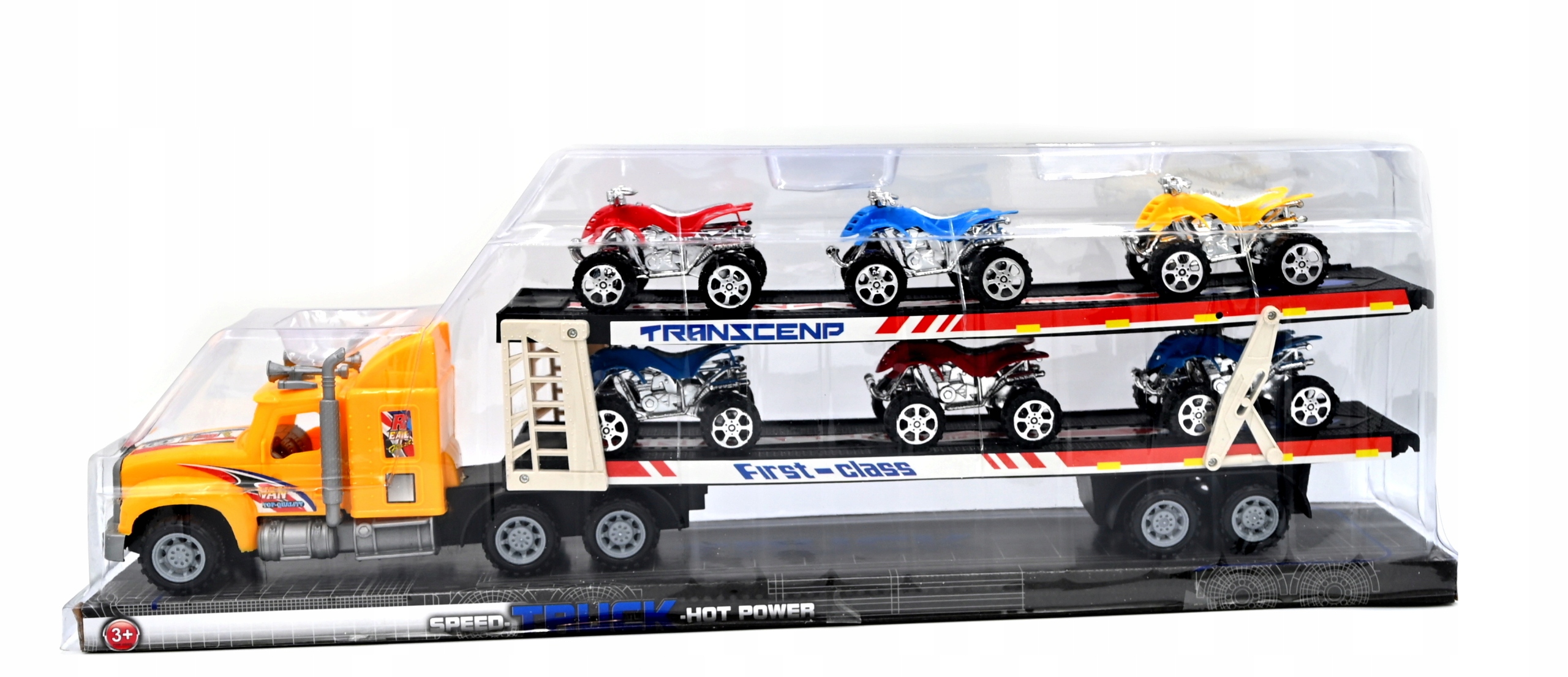 DUŻA CIEŻARÓWKA LAWETA Z SAMOCHODAMI RÓŻNE KOLORY Marka Midex