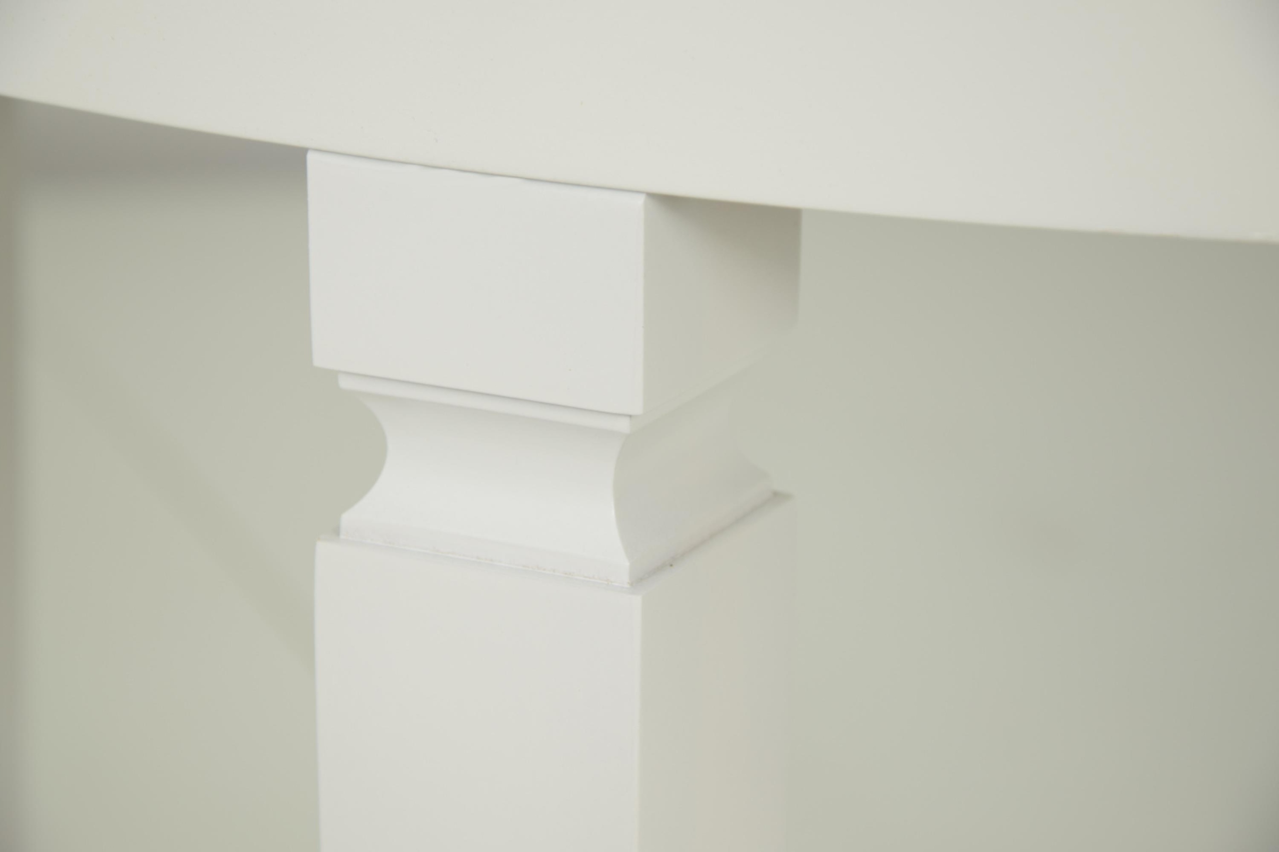 Stół Okrągły Biały Rozkładany Drewno Buk ⌀110cm Kolekcja PS-3