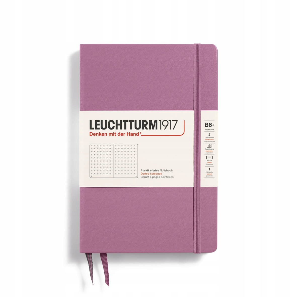 Notatnik Leuchtturm1917 Paperback B6+, Twarda Oprawa, Kropki, Dusty Rose