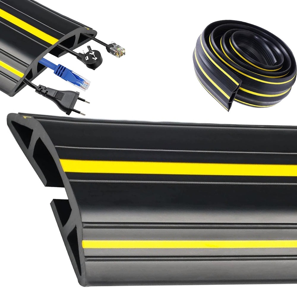 Kabelový kanál 3-kanálový 4 m 80x20 mm Žluté Pvc pásy Protiskluzová dílna