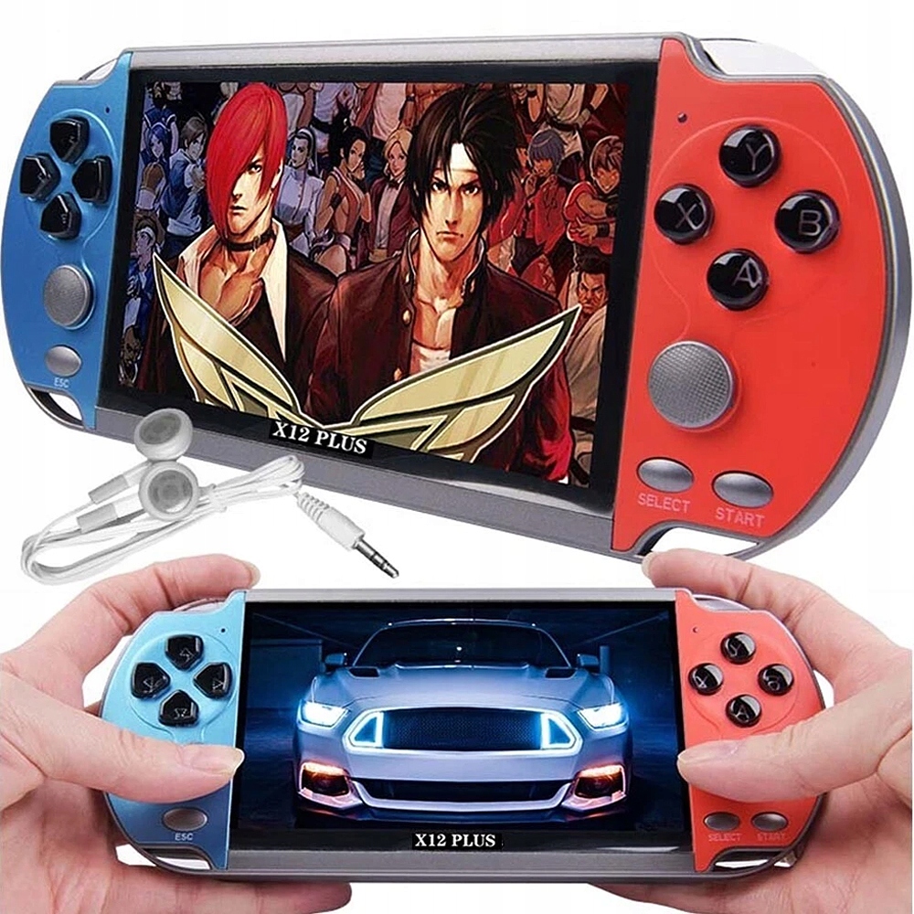 X12 Plus Przenośne Konsole 2700 Gier Wbuiltowane 16GB Pamięci 7 Cali