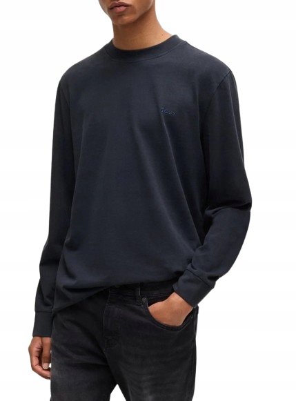 Boss Černá Bavlněná Mikina S Kulatým Výstřihem A Logem XL J5F