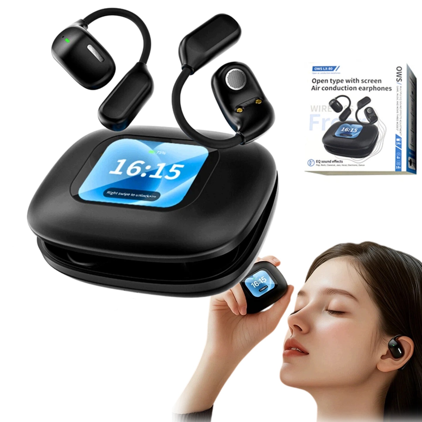 Bezdrátové bluetooth sluchátka Překladač ježků pro sport a hovory