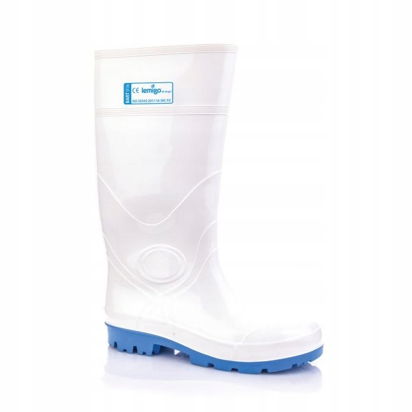 

Kalosze Białe Odporne Na Chemię z Podnoskiem Pcv