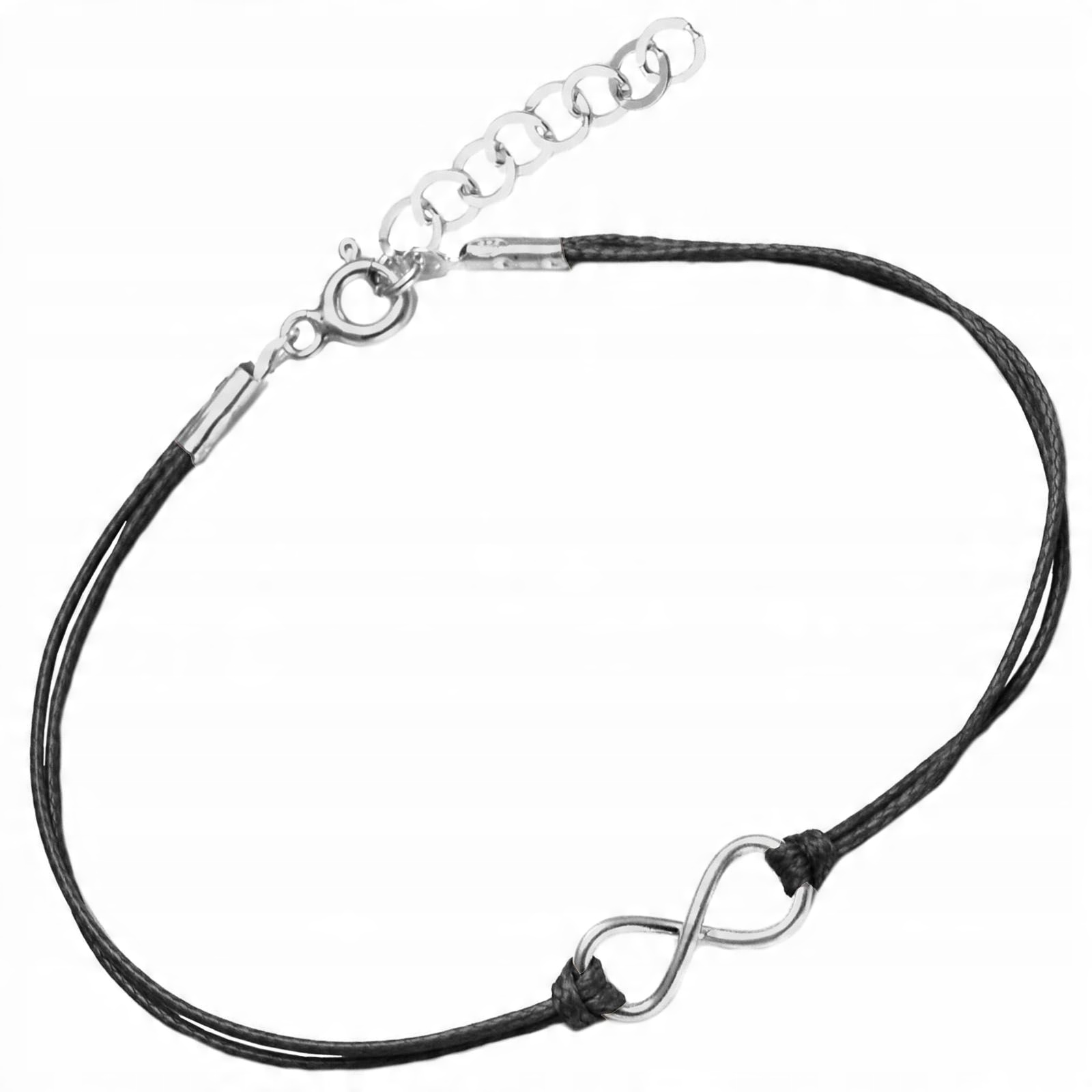 

Bransoletka Sznurkowa Infinity 20cm Srebro 925