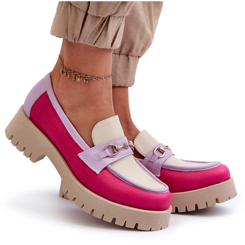 Dámské Kožené Mokasíny Se Zlatou Ozdobou Zazoo 3475, Béžové, Velikost 36