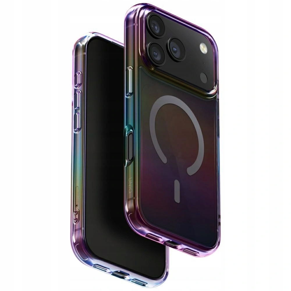 Pouzdro Uniq Iridescia pro iPhone 17 Pro s nabíjením MagClick, tmavě hnědé