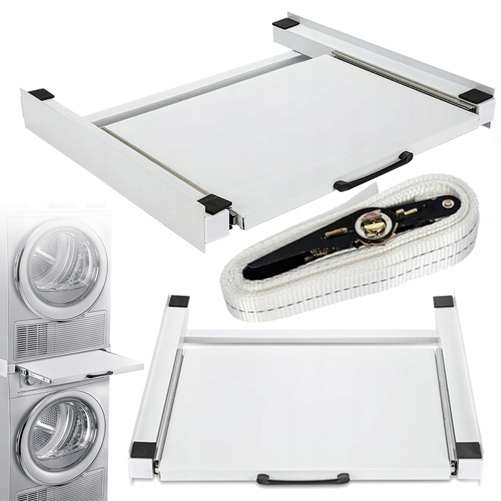 Łącznik Uniwersalny Z Półką Do Suszarki Pralki 60X54CM 6M Sznur Bezpieczny