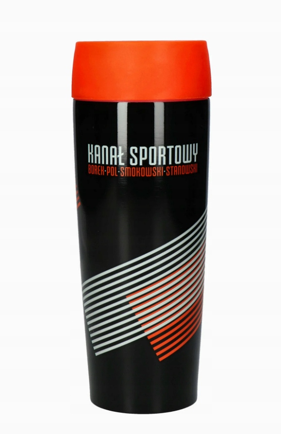 KUBEK TERMICZNY KANAŁ SPORTOWY czarny 480 ml