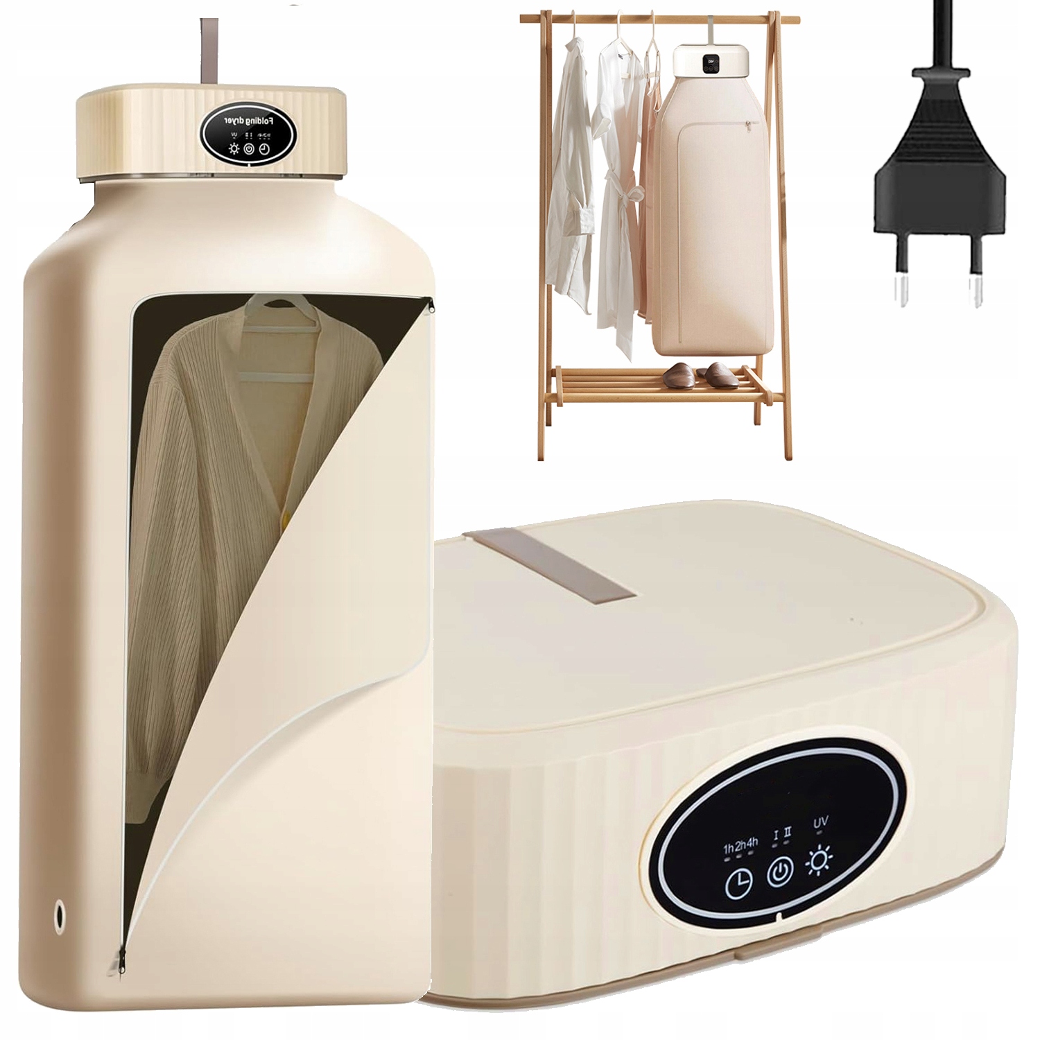 Levně Skládací Elektrická Sušák Na Prádlo 600W 220V Cyklus Sušení