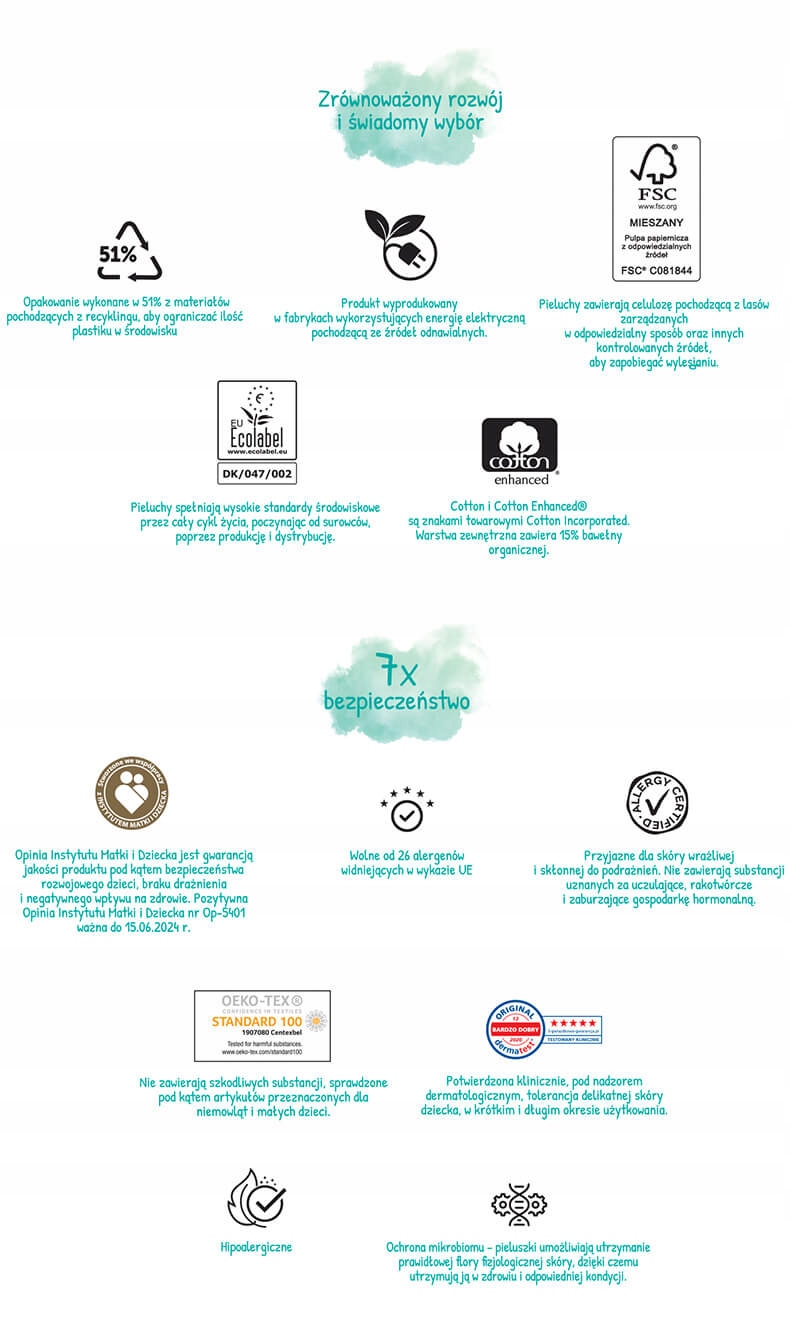 Dada Pure Care Pieluchy 4 MAXI 3x33 szt. 7-16 kg Marka Dada