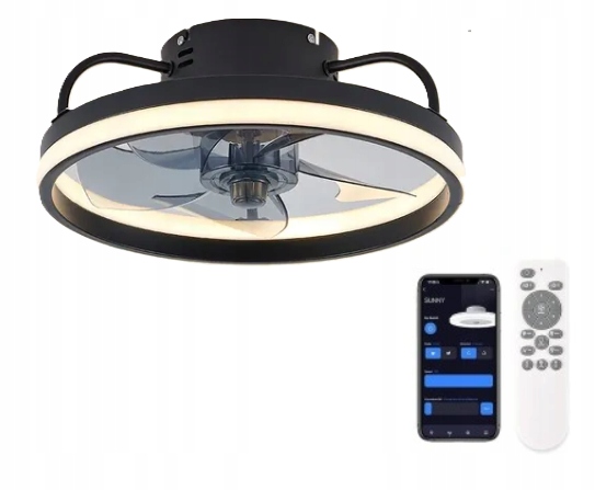 ŻYRANDOL WENTYLATOR SUFITOWY WIATRAK LAMPA LED 55W