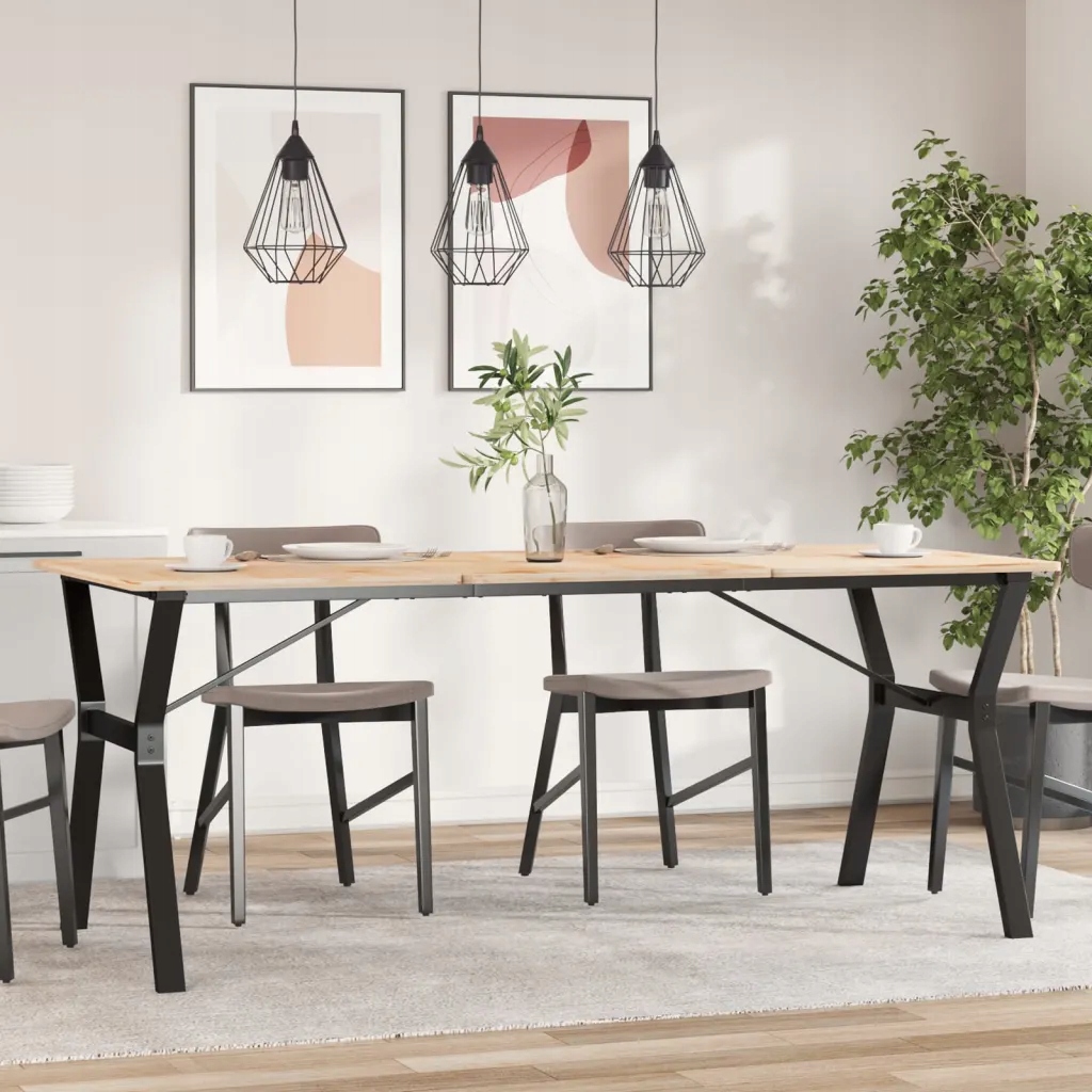 Nohy k jídelnímu stolu Y rám 180 x 80 x 73 cm ocel Černý 357937