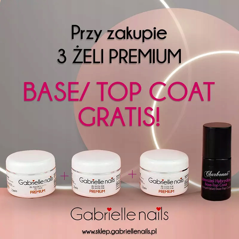 Sada tří gelů Premium 15 ml Base/Top Bonus