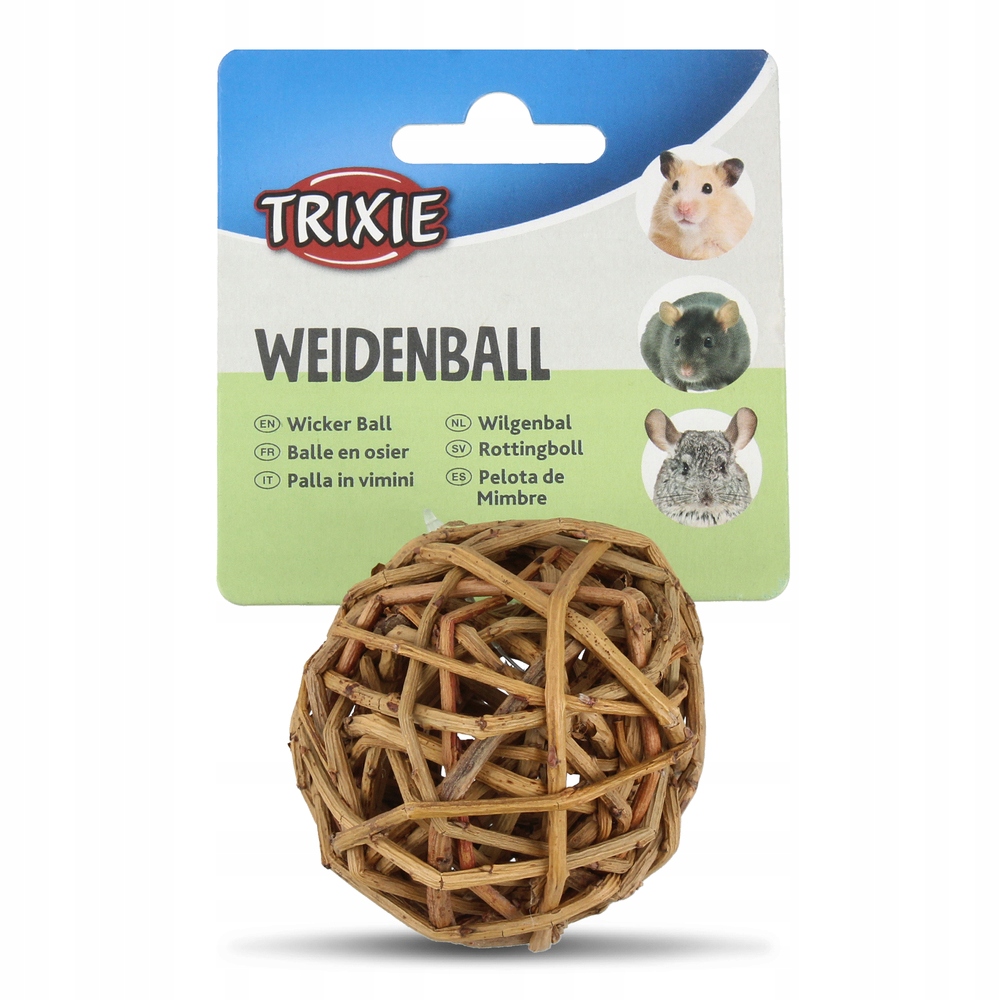 

Piłka wiklinowa zabawka gryzak królik świnka 6cm