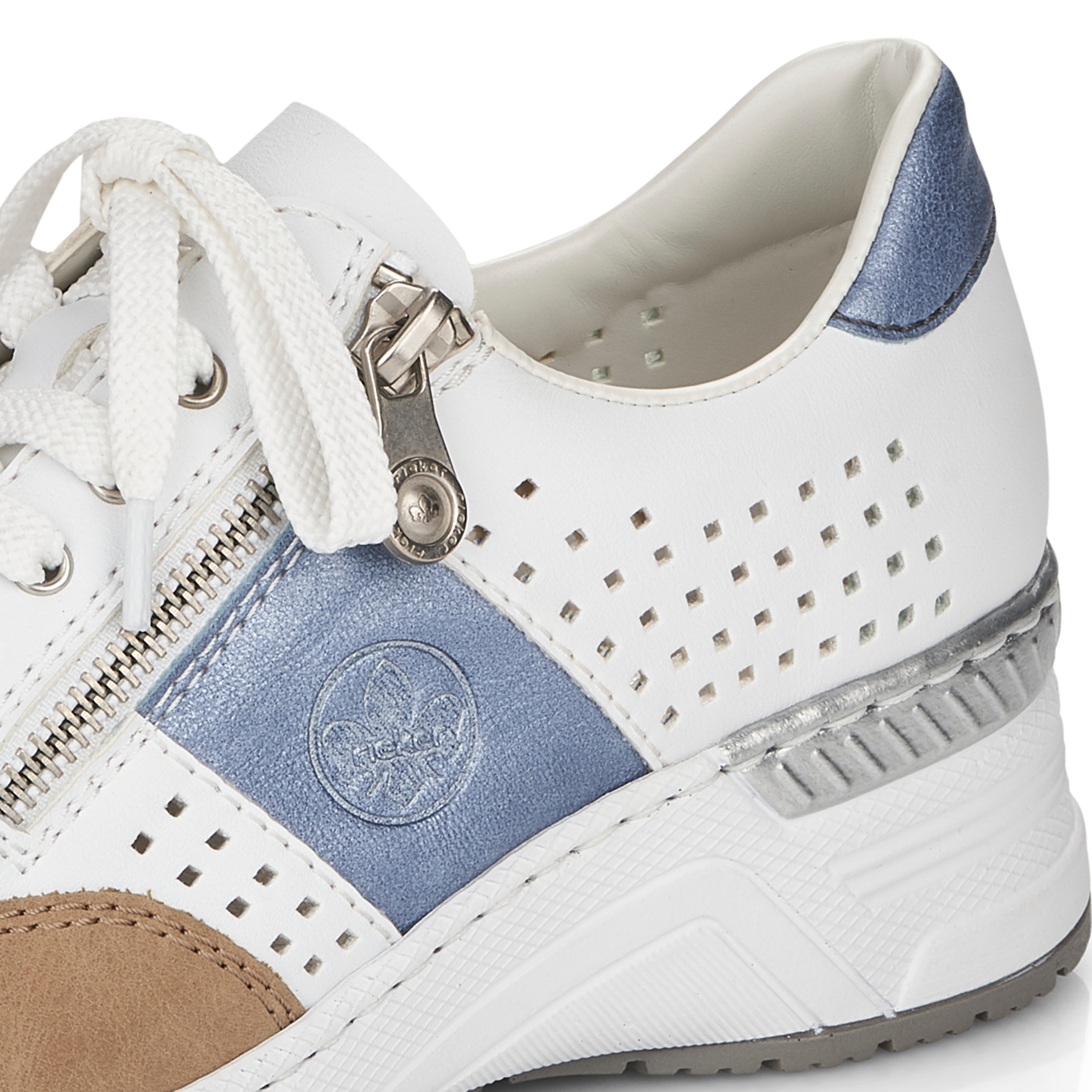 RIEKER Sneakersy, buty, półbuty białe N4327 Rozmiar 40