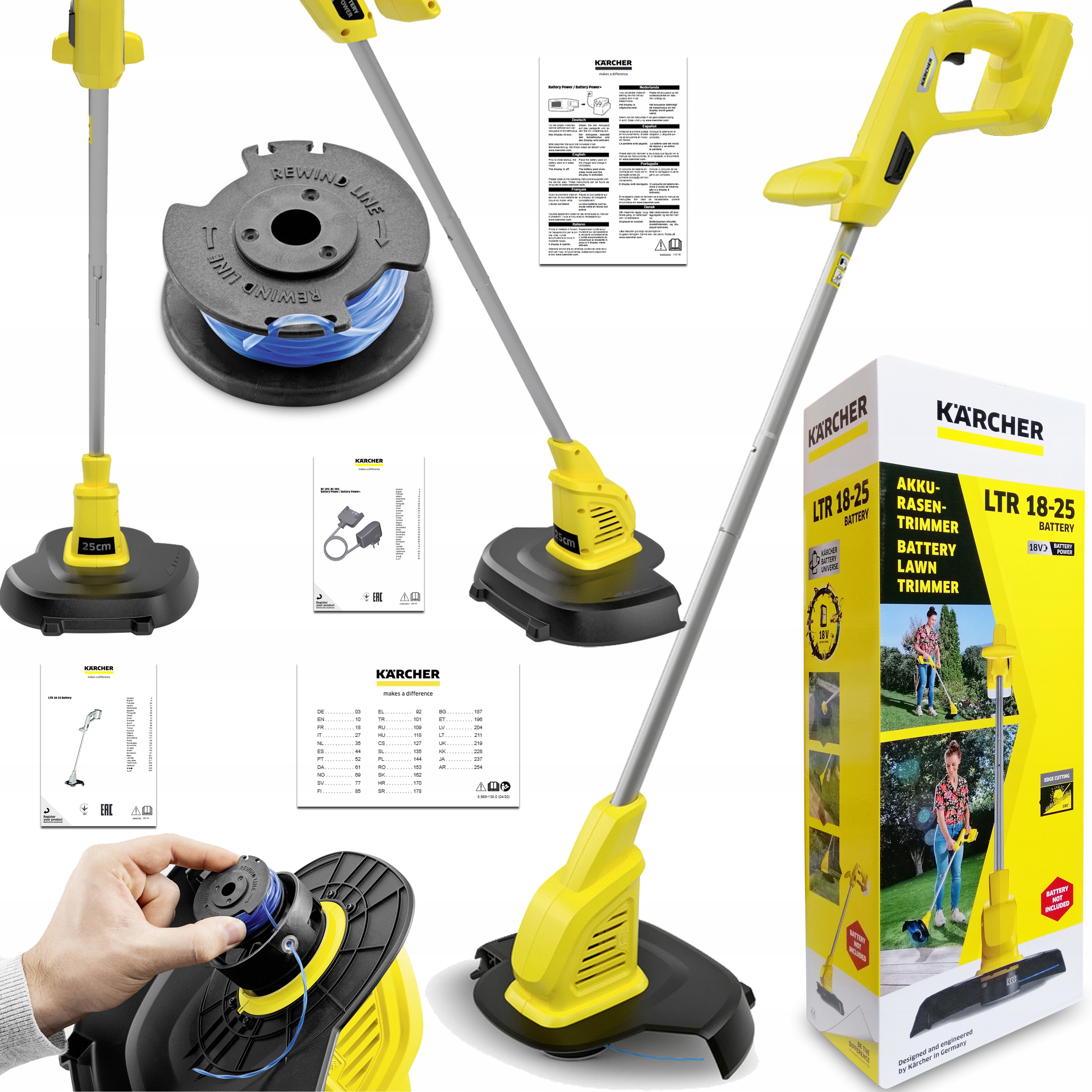 Купить аккумуляторный керхер. Аккумуляторный триммер Karcher ltr 18-25. Триммер аккумуляторный ltr 18-25 Karcher упаковка. Триммер акк. Karcher ltr 18-25 Battery Set. Karcher ltr 36-33 Battery Set триммер.