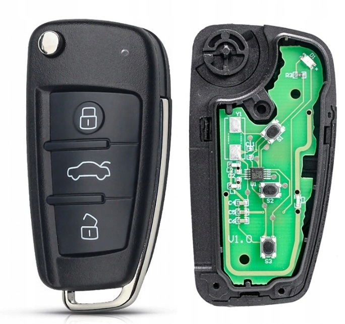 Klíčenka S Elektronikou Pilot Audi A3 A4 A6 A8 Q3 Q5 8X0837220DBH 18 433MHz