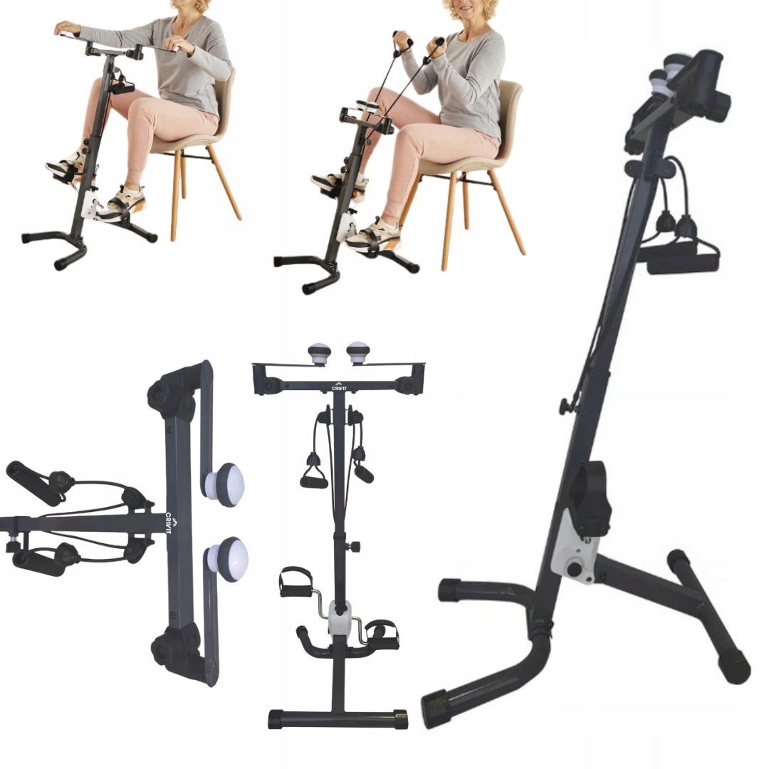 Rotor rehabilitacyjny mechaniczny do ćwiczeń rowerek Crivit czarny 3w1