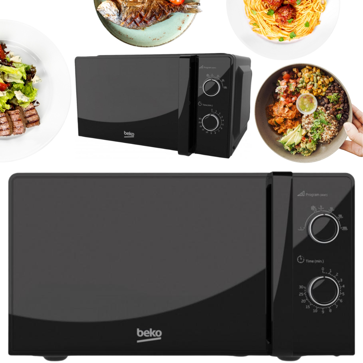 Kuchenka mikrofalowa wolnostojąca Beko MOC20100BFB 700 W 20L czarna