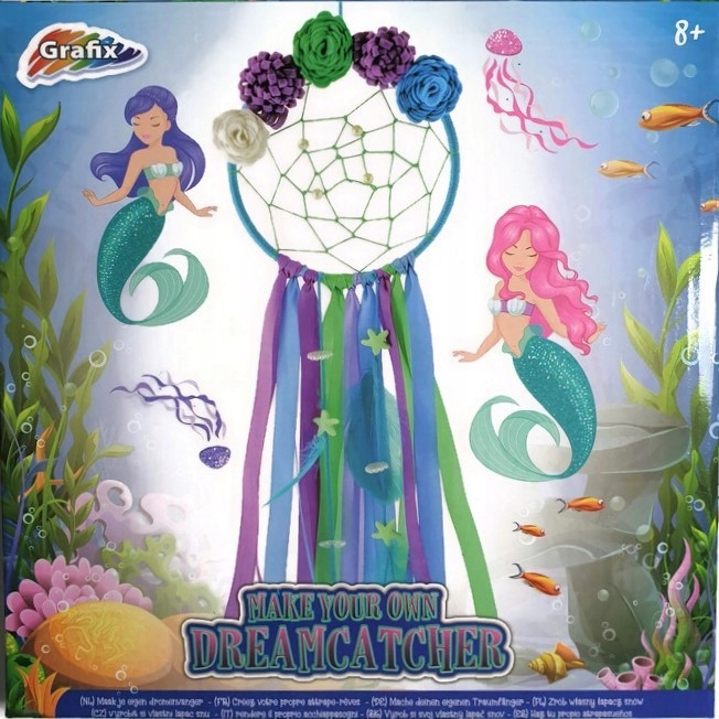 ŁAPACZ SNÓW SYRENKA MAKRAMA ZESTAW KREATYWNY DIY