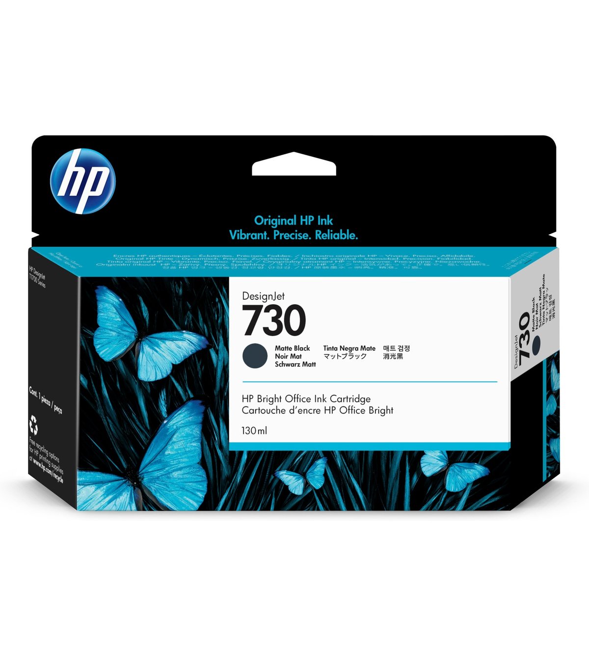 Atrament Hp 730 P2V65A čierny (black)