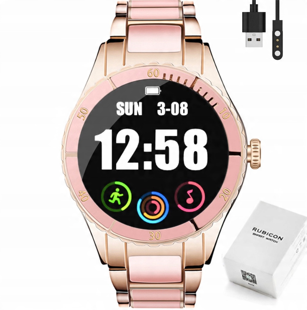 

Zegarek damski Smartwatch Rubicon Rozmowy Kroki Fb