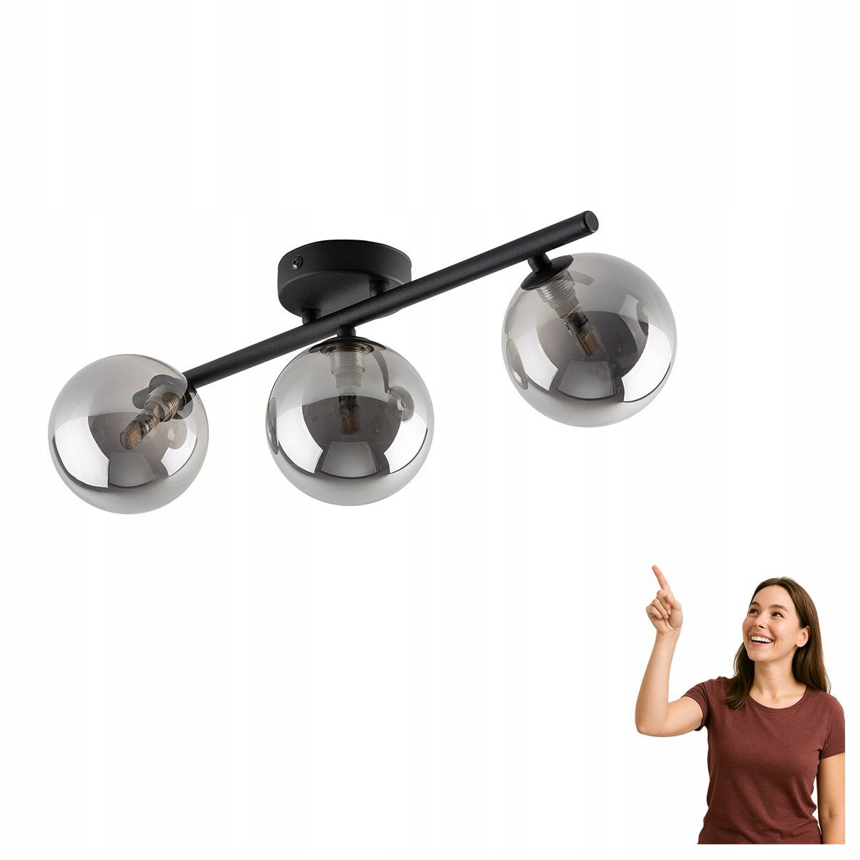 Stropná lampa Estera Black 6855 Tk Lighting