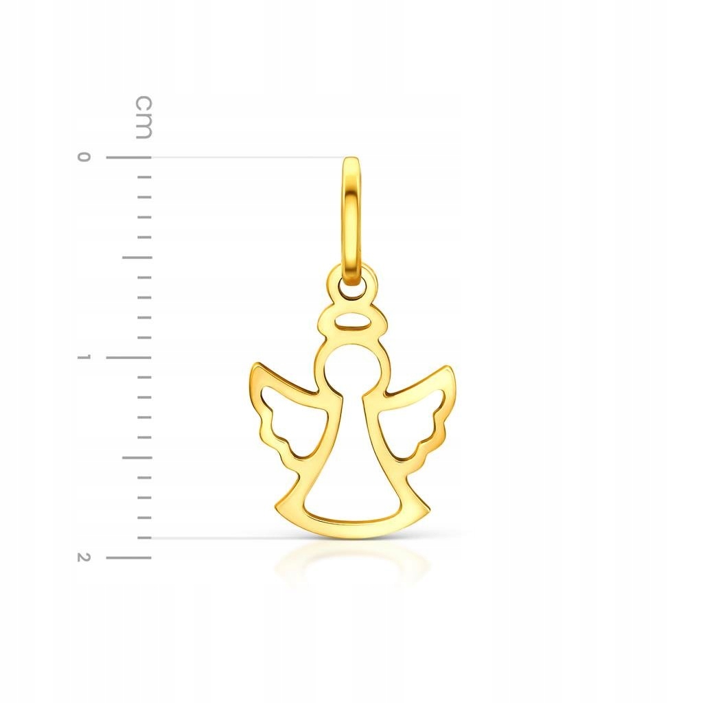 ZAWIESZKA 585 złota na chrzest aniołek PREZENT NA KOMUNIĘ I CHRZEST GRAWER Płeć kobieta