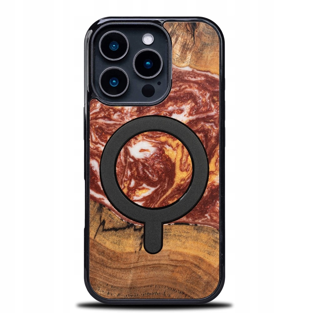 Pouzdro Bewood Unique pro iPhone 16 Pro Planety Mars s MagSafe