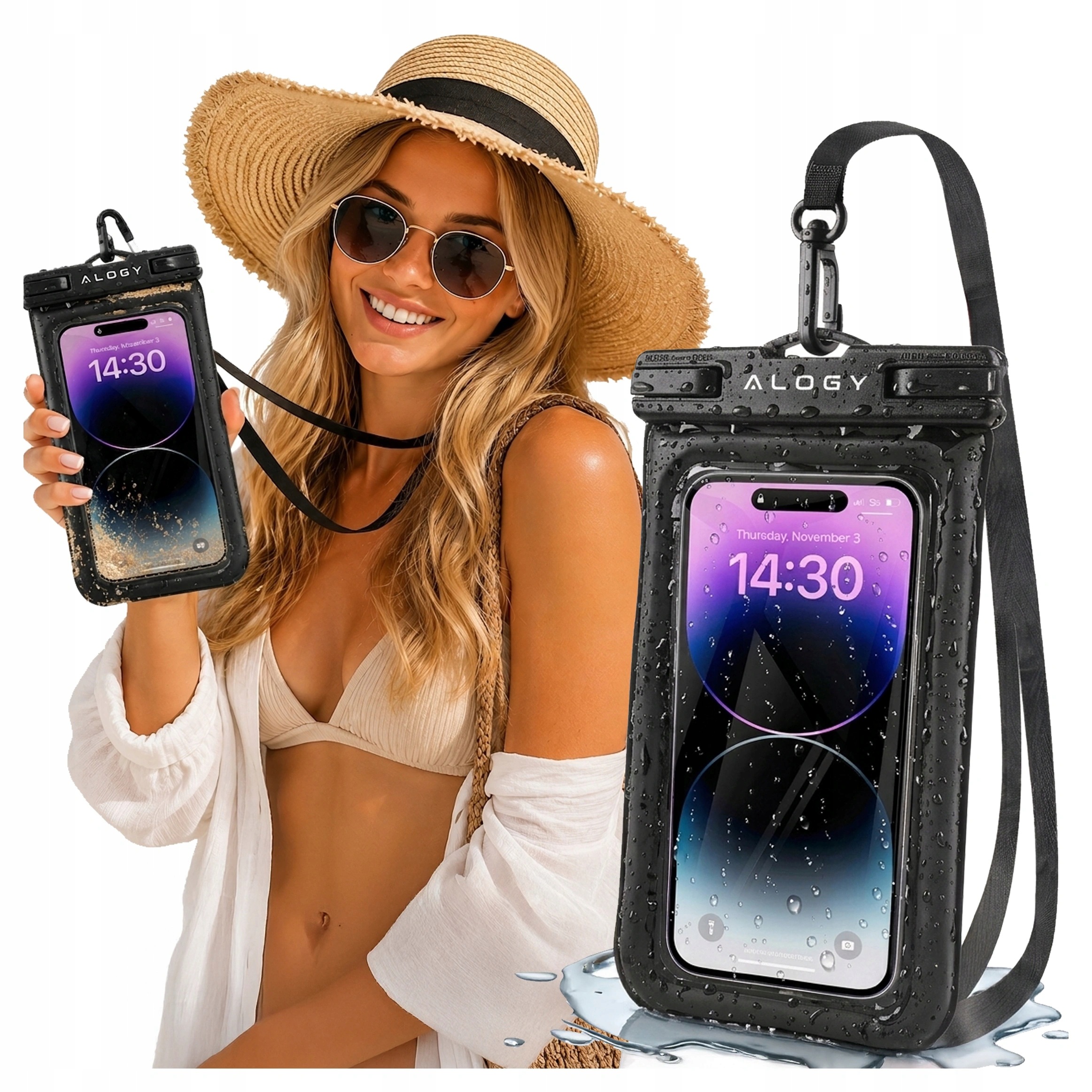 Etui wodoodporne wodoszczelne na telefon 7.5 na kajak plażę basen Case IPX8
