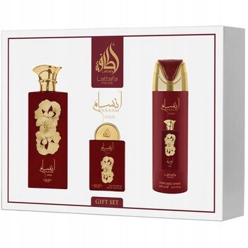 Lattafa Perfumes Ansaam Gold Gift Set Edp 100 ml, deospray 200 ml and Edp 2